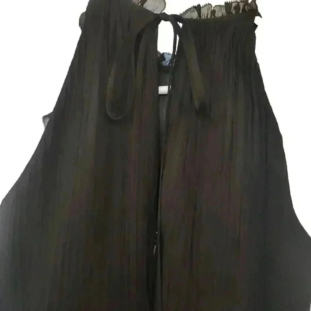 Ann Taylor Women's Black Silk Halter Top Lined Dress - Picture 10 of 16
